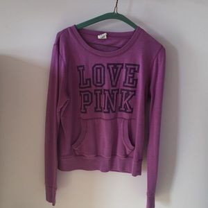 a VS pink crewneck